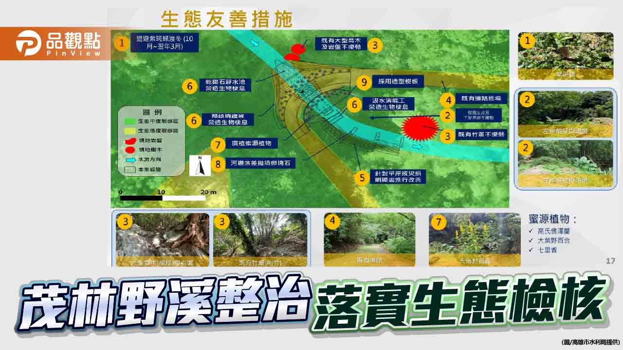 整治茂林野溪落實生態檢核 兼顧紫斑蝶保護與部落通行安全