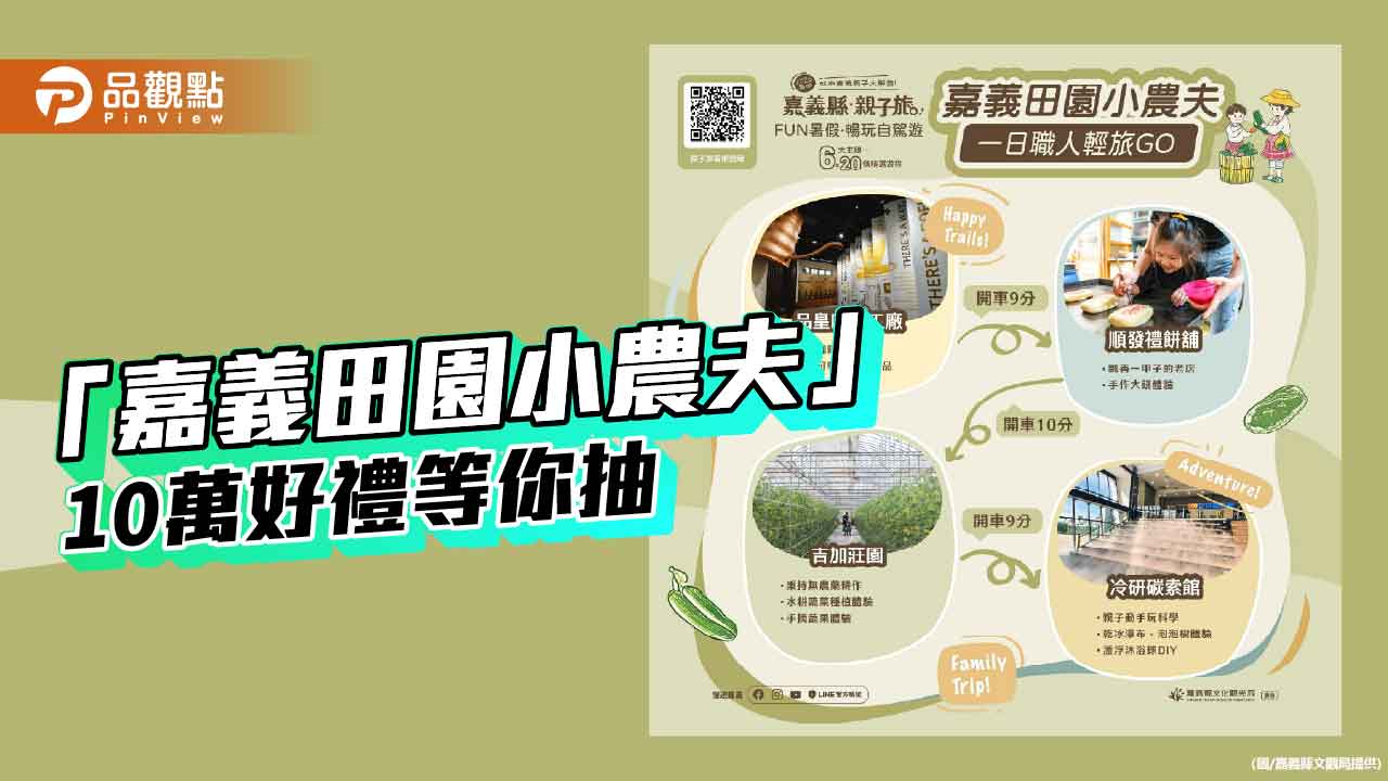 嘉義推「田園小農夫」親子遊程　體驗採果手作抽獎送好禮