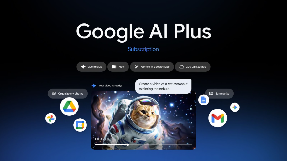 Google AI Plus 正式在台推出　每月只需260元