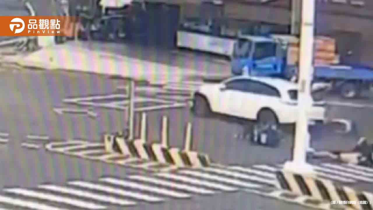 毒駕女失控狂撞！台南3機車騎士慘遭保齡球式撞飛