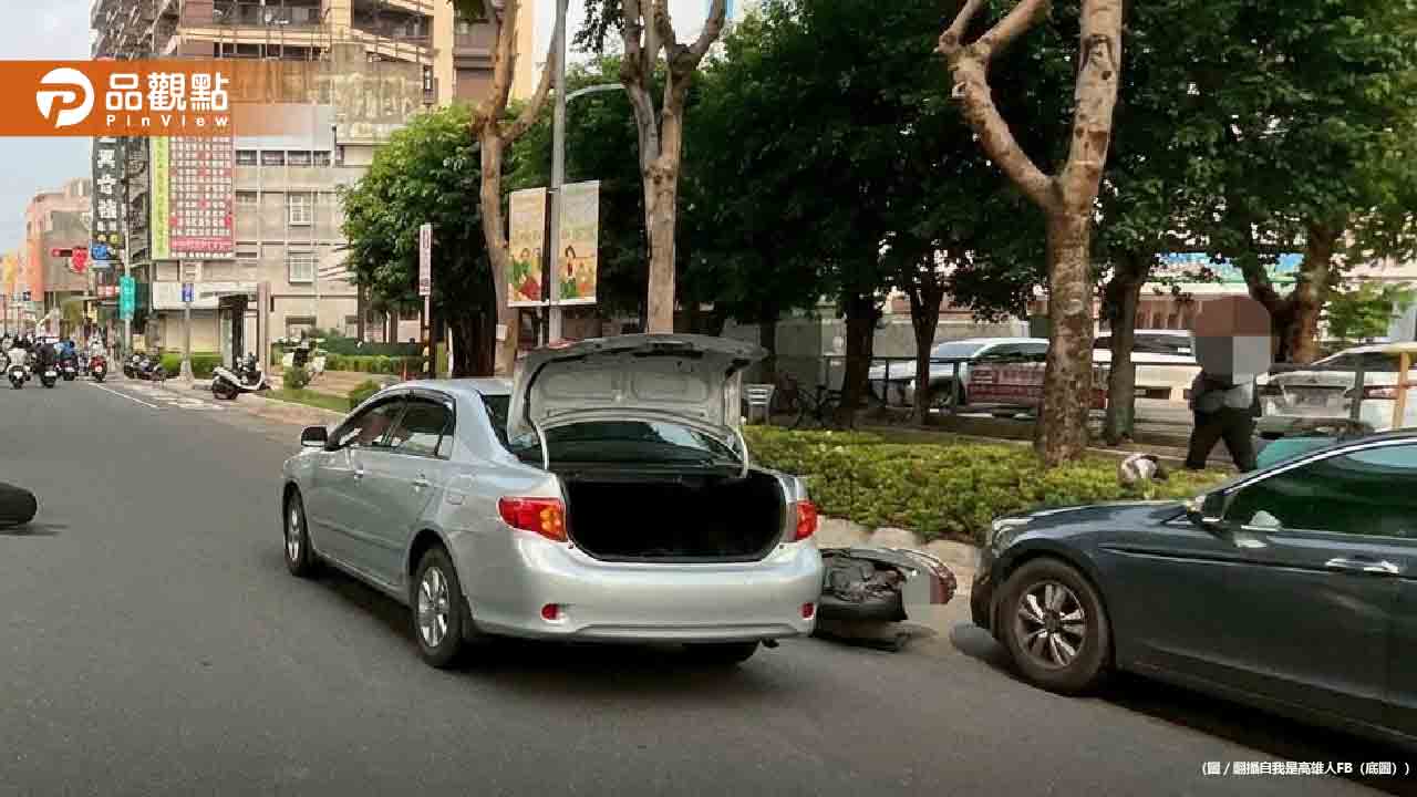 連環撞！女駕駛起步撞機車　後座開車門再撞上1人