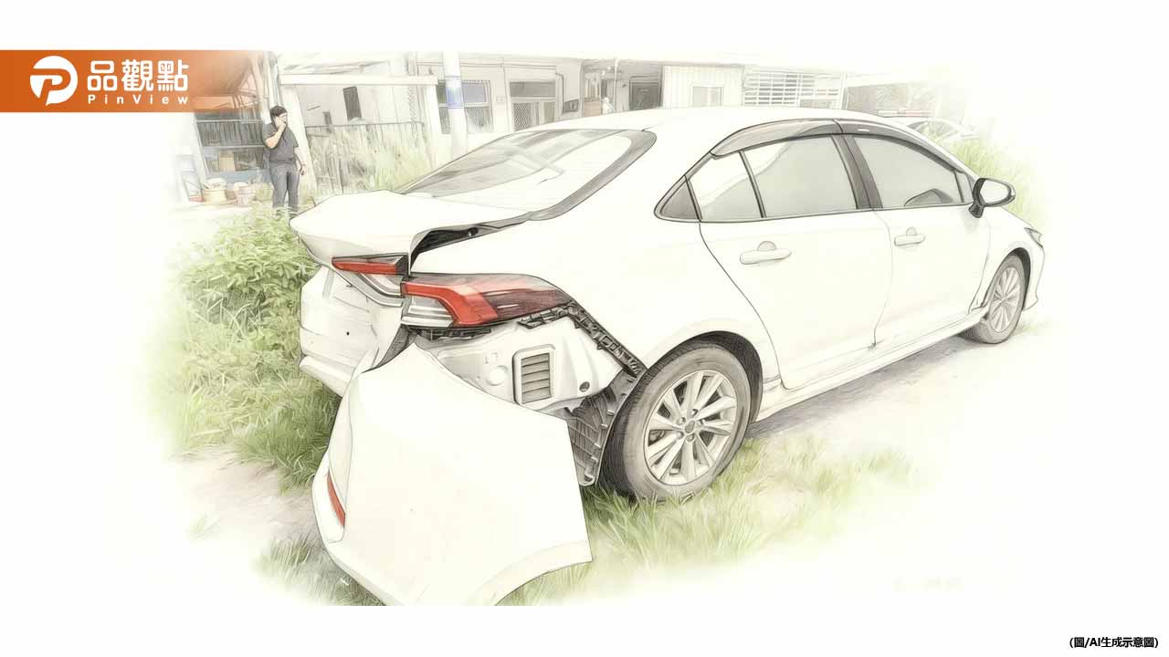台東酒駕男撞警車狂逃！警車凹陷機車散一地警員也掛彩