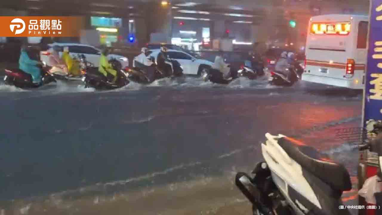 豪雨炸雙北！華江橋淪滑水道、釣客受困沙洲
