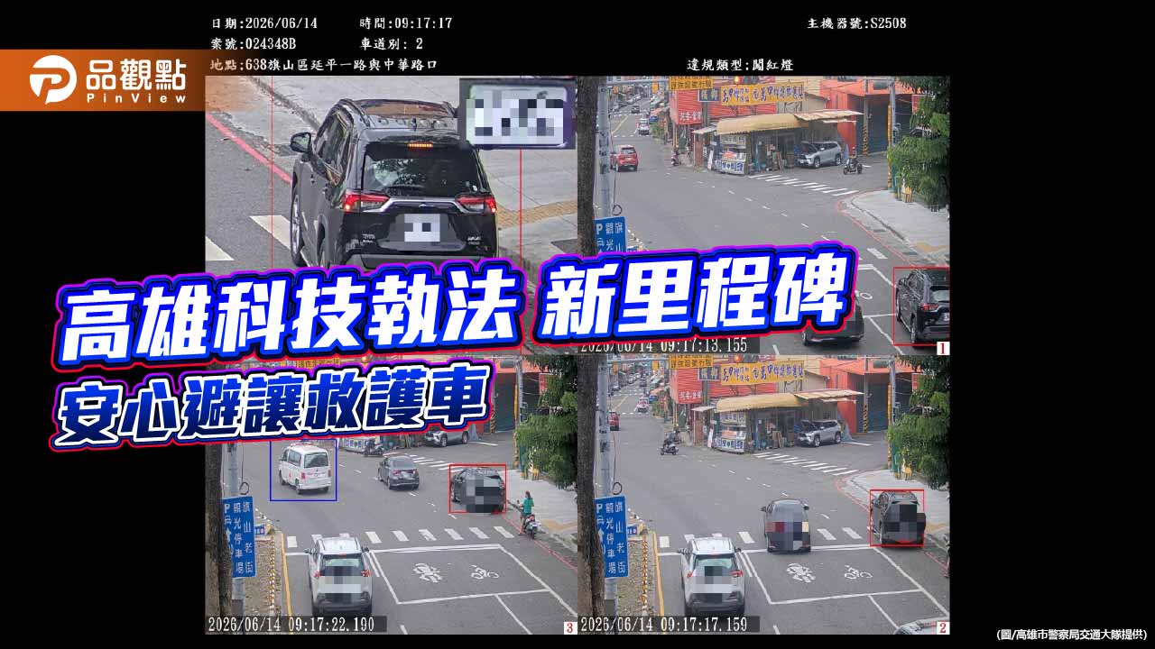 高雄107處科技執法導入AI辨識　避讓救護車違規免舉發逾2800件