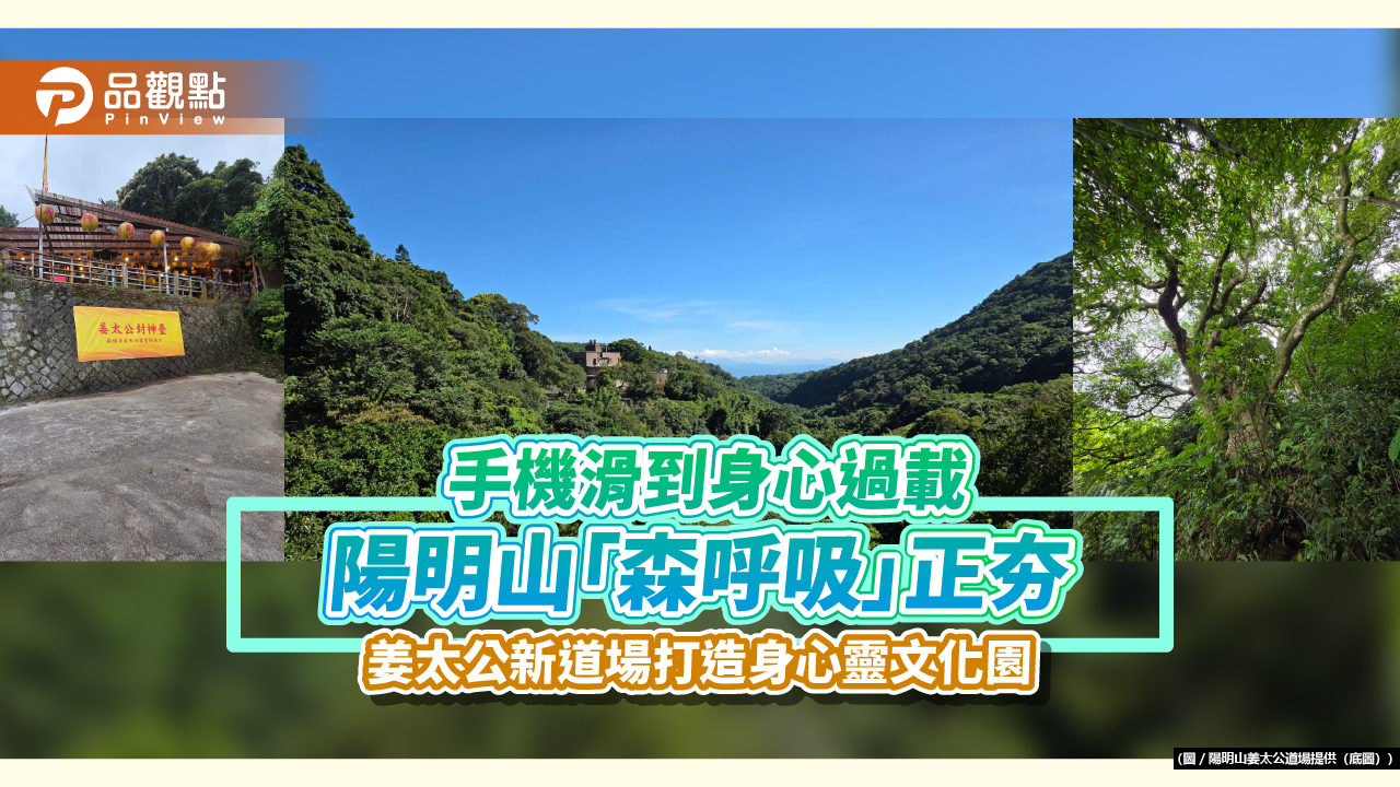 手機滑到身心過載　陽明山「森呼吸」正夯　姜太公新道場打造身心靈文化園