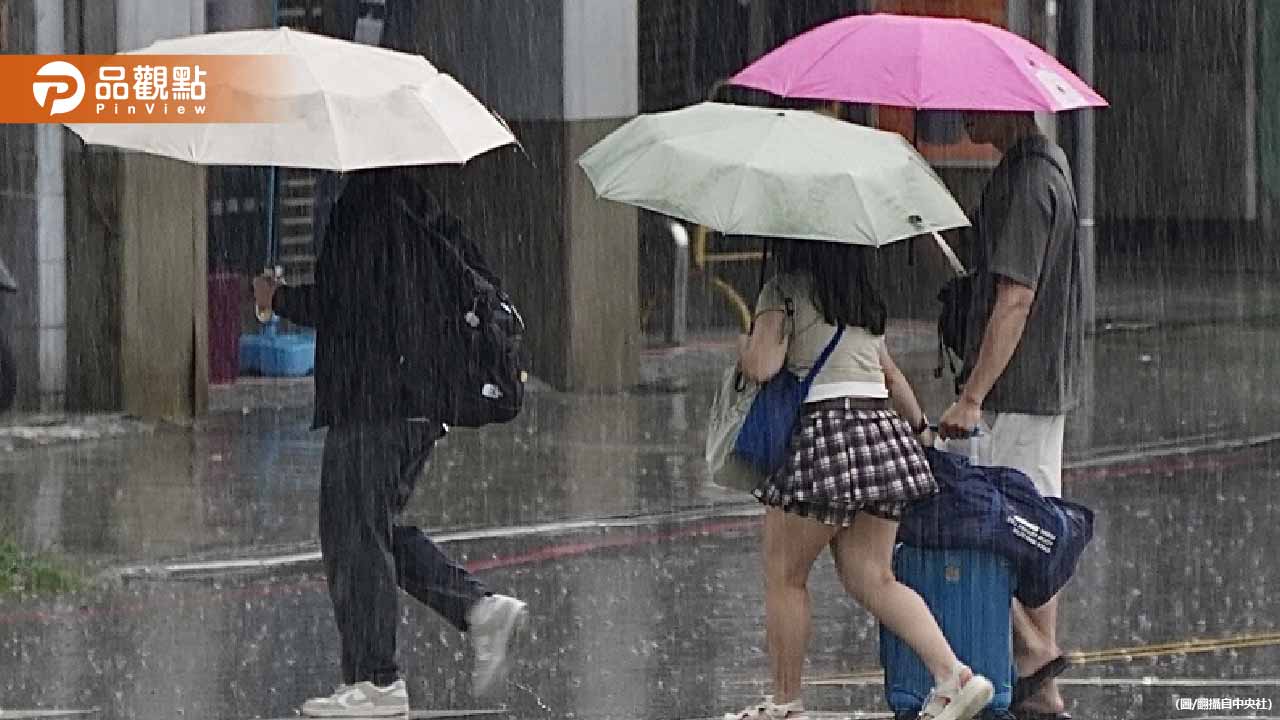 7縣市大雨特報！雲林以南狂雨轟炸　防雷擊、強陣風