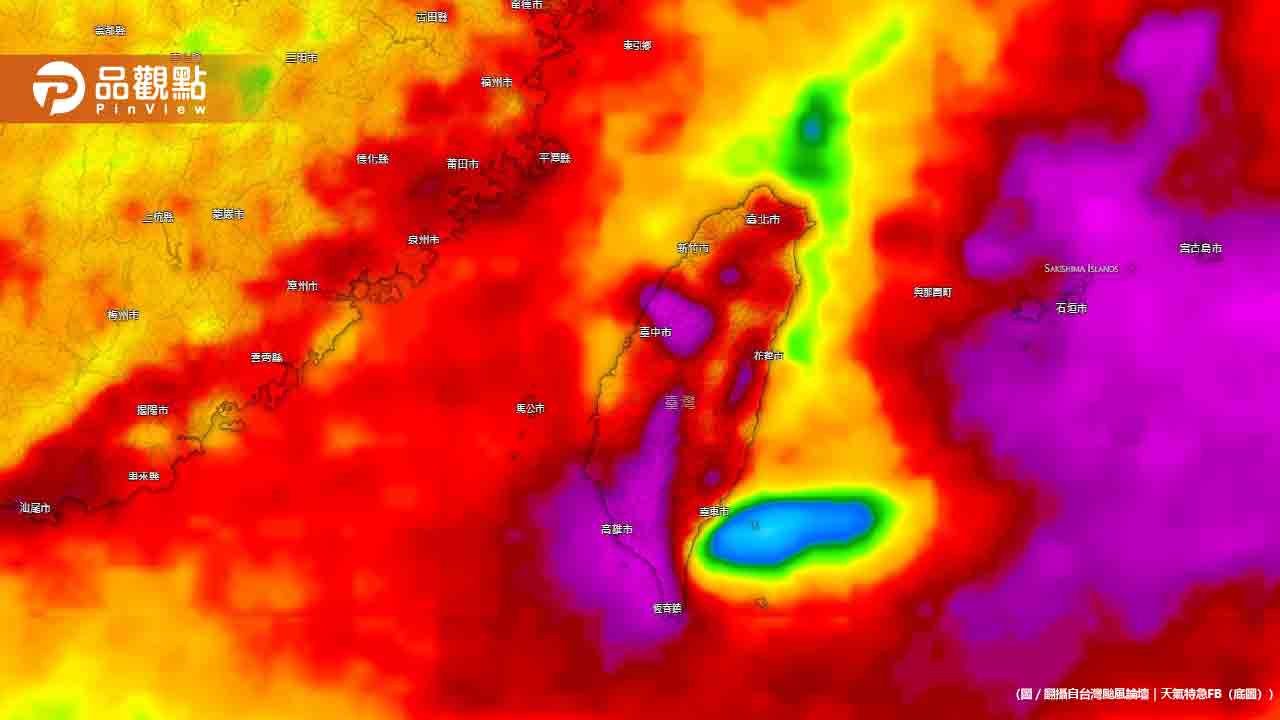 全台一片橘紅！周四起連4天豪雨轟炸 兩大熱帶擾動夾擊