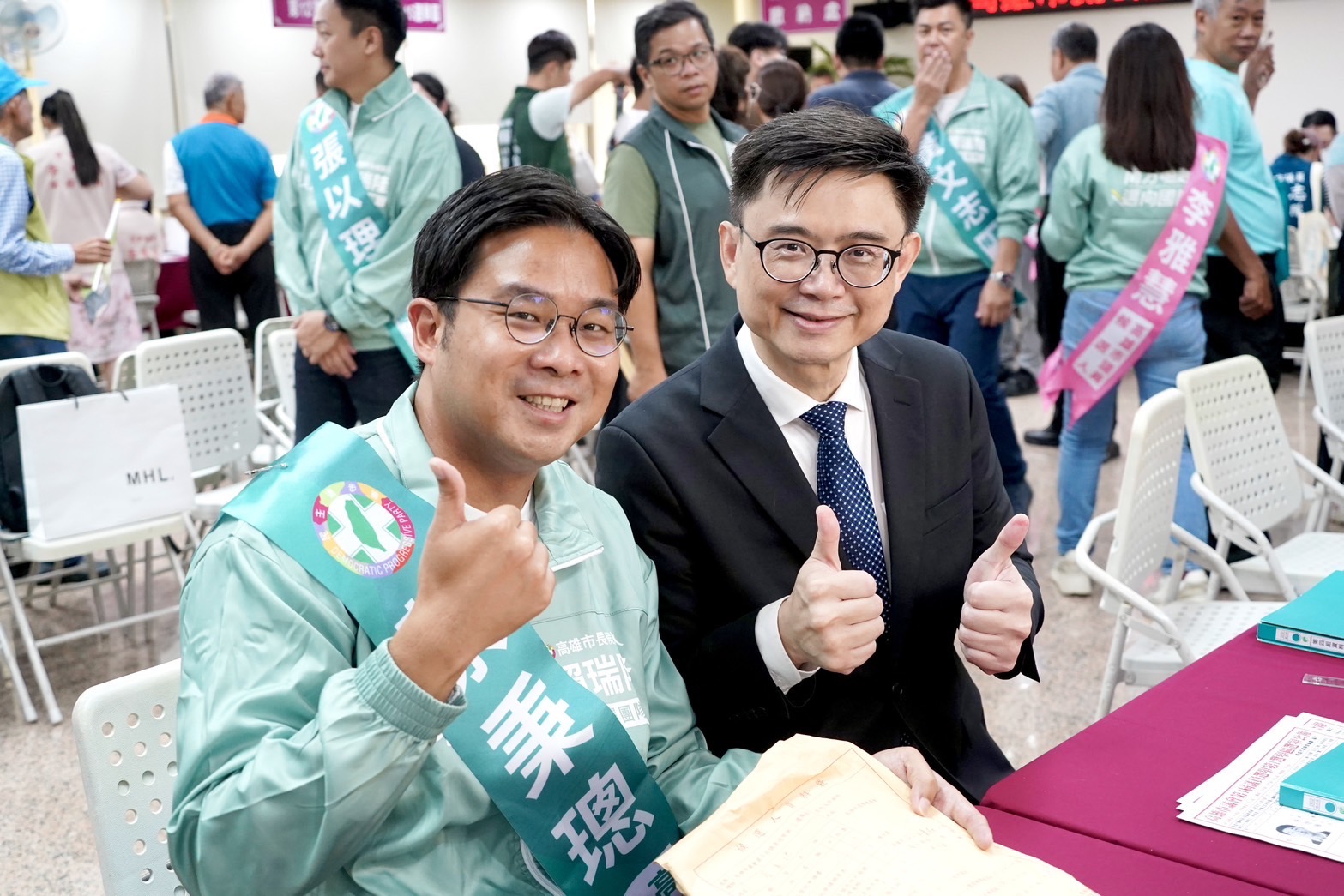 邱志偉子弟兵蔡秉璁與賴瑞隆共同登記  力拚大岡山關鍵第三席