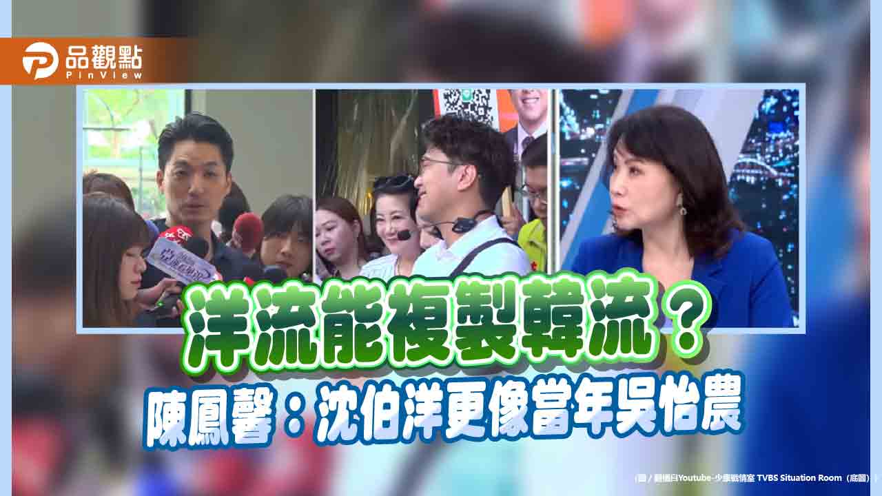洋流能複製韓流？陳鳳馨：沈伯洋更像當年吳怡農