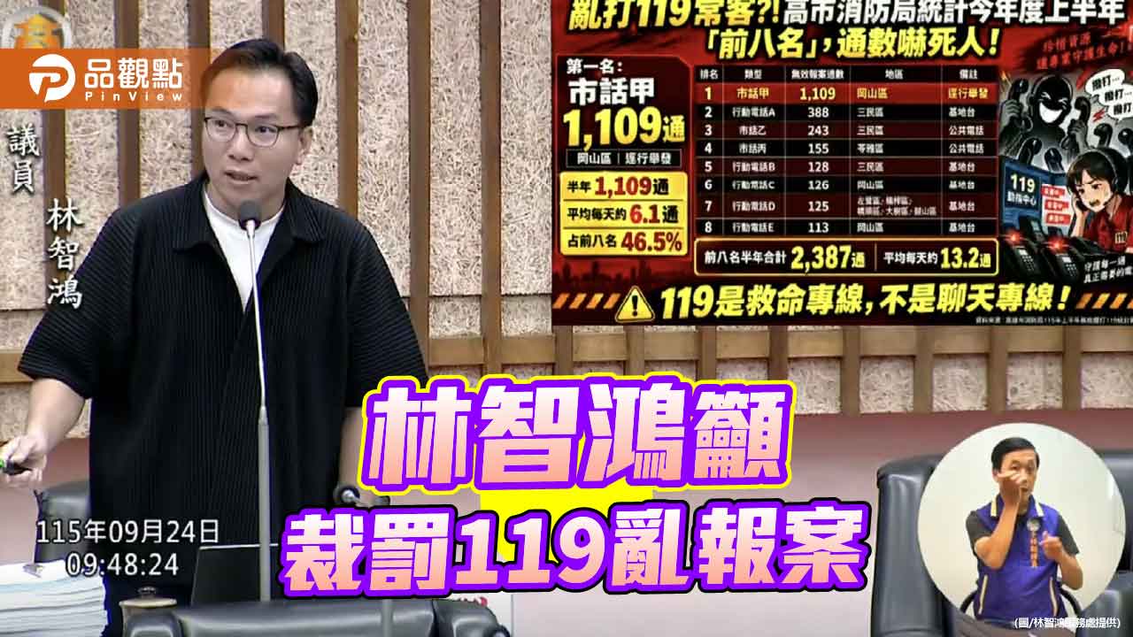 亂撥119高市零裁罰？  林智鴻促阻止亂報案 防範AI攻擊
